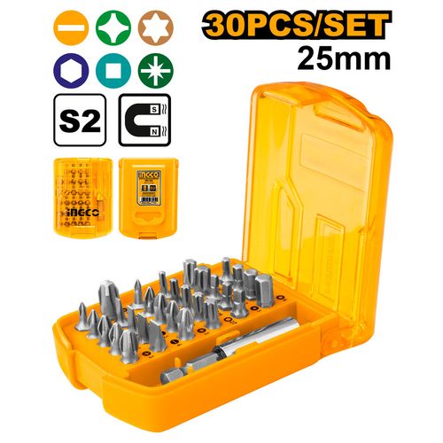 Conjunto de bits com estojo 30 peças INGCO