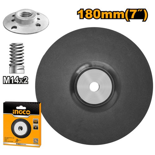 Disco De Borracha Com Flange Para Politriz 7Pol (180mm) Adequado P/ Boina INGCO
