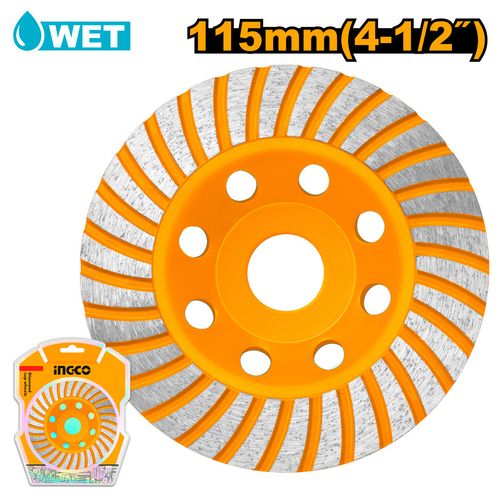 Disco De Desbaste Diamantado Turbo 4.1/2Pol (115mm X 22,2mm) INGCO