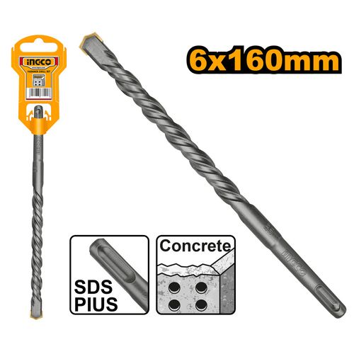 Broca SDS Plus 6mm x 160mm para alvenaria INGCO