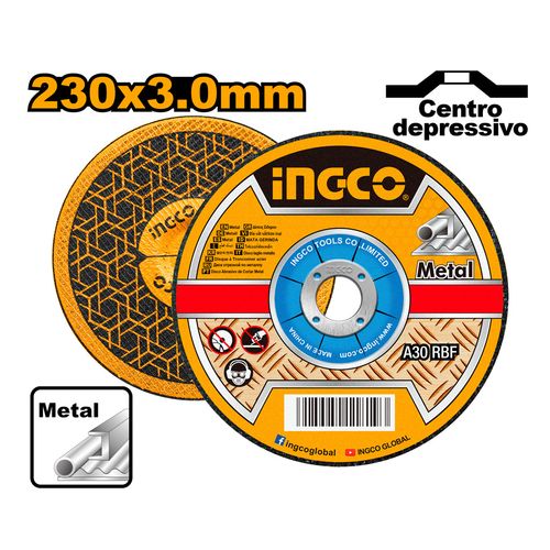 Disco de corte para metal 9 pol (230mm x 3.0mm x 22.2mm) INGCO