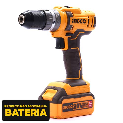 Parafusadeira e Furadeira 3/8 Pol com Impacto à Bateria 20V Linha P20S INGCO