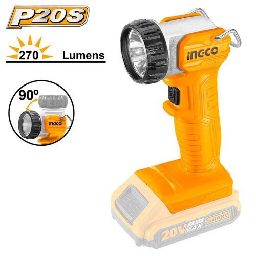 Lanterna De Trabalho 270 Lumens à Bateria 20V Linha P20S INGCO