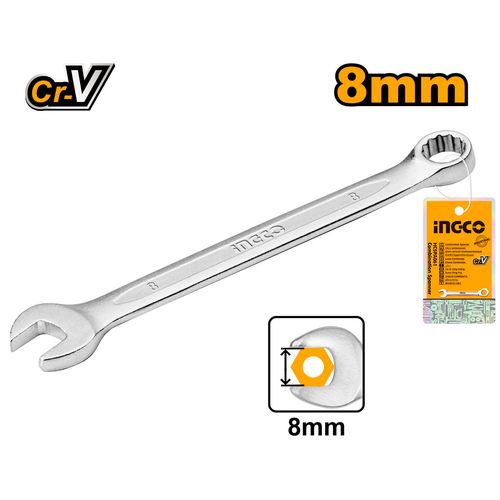 Chave Combinada 08mm Em Aço Cr-V INGCO