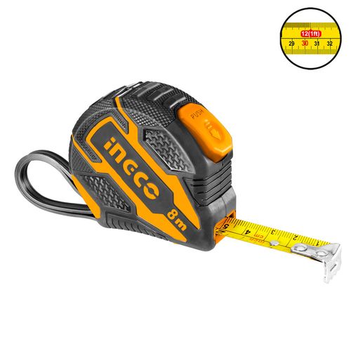 Trena Emborrachada Com Botão Duplo E Com Autotrava 8m x 25mm INGCO
