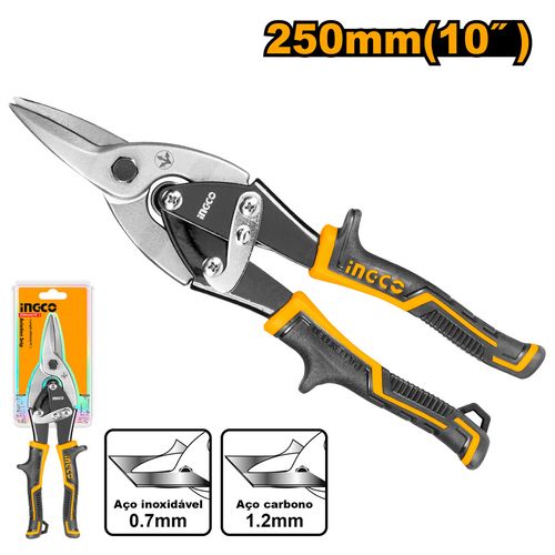 Tesoura De Aviação Corte Reto 10” INGCO