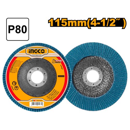 Disco Flap 4.1/2" (115mm) Zircônio Grão 80 INGCO