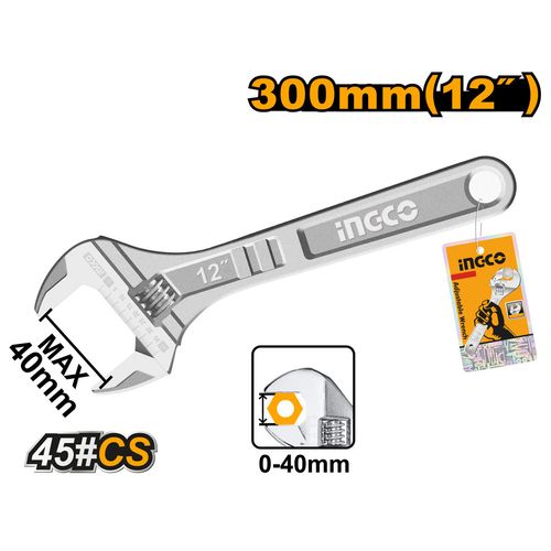 Chave Ajustável / Inglesa 12" INGCO
