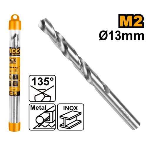 Broca Helicoidal Hss M2 Alto Desempenho 13 X 151mm INGCO