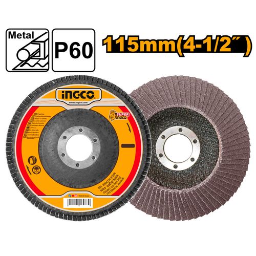 Disco flap 4.1/2" (115mm) grão 60 INGCO