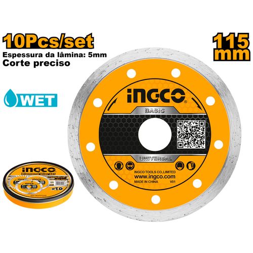 Disco Diamantado Contínuo 4.1/2" (115mm x 22.2mm) INGCO