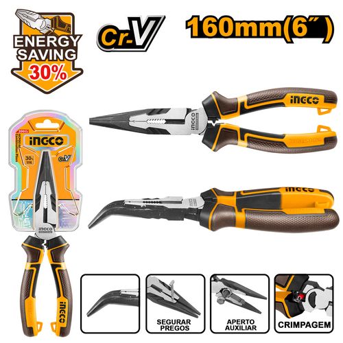 Alicate De Bico Meia Cana Curvo De Alta Performance 6Pol(160Mm) INGCO