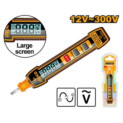 Caneta Digital Detectora de Tensão 12-300V com Display Digital INGCO