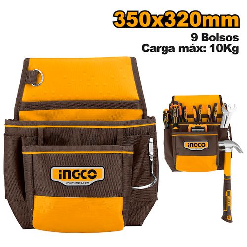 Bolsa para Ferramentas Tipo Cinto 11.1/2Pol com 10 Bolsos INGCO