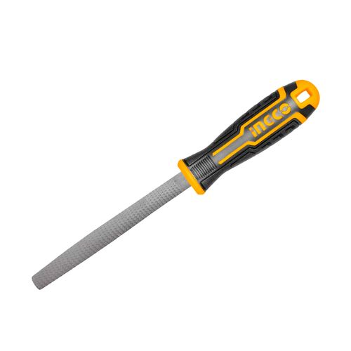 Lima Grossa Meia-Cana Com Cabo Emborrachado 8" (200mm) INGCO