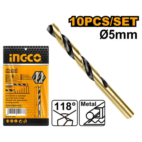 Broca Helicoidal Hss-Co 5 X 86mm INGCO