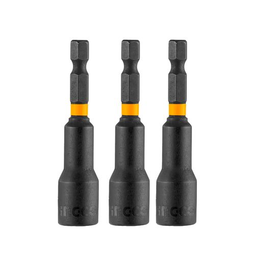 Jogo de soquetes canhão magnéticos com 3 peças 8mm INGCO