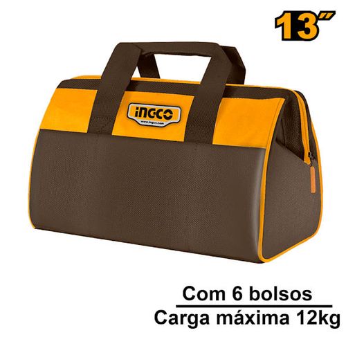 Bolsa para Ferramentas 13Pol 06 Bolsos Carga Máx. 12KG INGCO