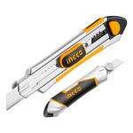 Estilete Industrial Em Aluminio Com 6 Laminas 18mm X 100 Mm Troca Rapida INGCO