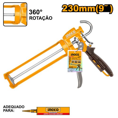 Aplicador De Silicone Alta Pressão 9” INGCO