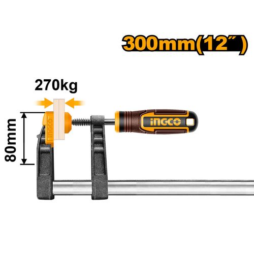 Grampo Sargento Profissional 80x300mm INGCO