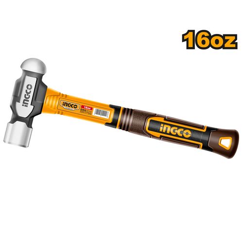 Martelo Bola Com Cabo De Fibra E Emborrachado 450G INGCO