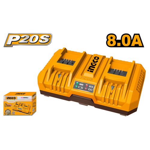 Carregador Inteligente 20 V 2 Portas Linha P20S INGCO