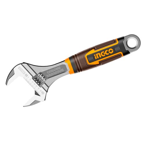 Chave Ajustável 10" com Cabo Emborrachado INGCO