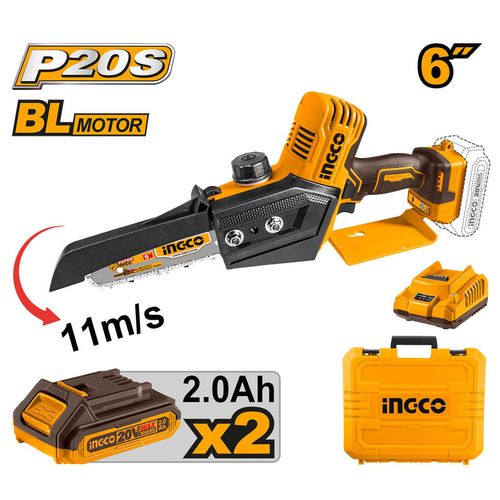 Mini Motosserra Brushless 6 Pol 20 V Linha P20S INGCO