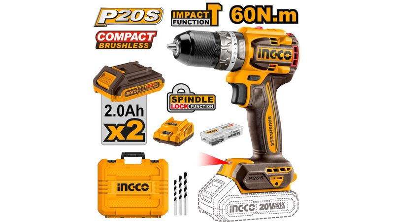 Parafusadeira Furadeira INGCO BL 66Nm 20V