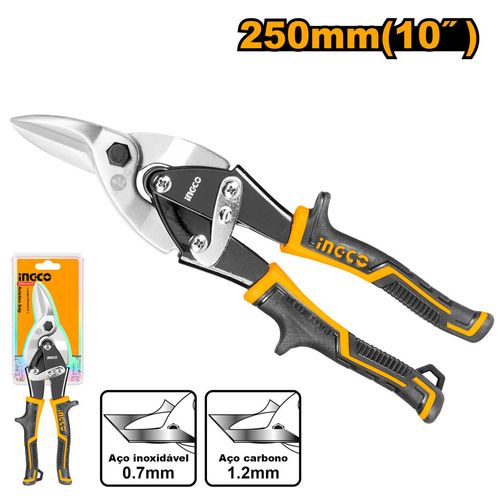 Tesoura De Aviação Corte Direito 10” INGCO