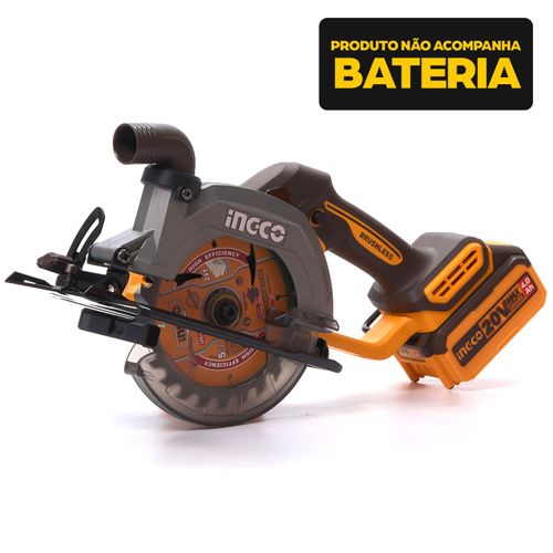 Serra Circular Brushless 5 1/2 Pol à Bateria 20V Linha P20S INGCO