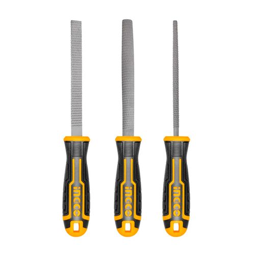 Jogo De Limas Grosas 8” (200mm) Com 3 Peças INGCO