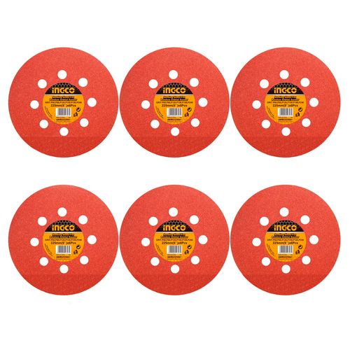 Jogo de discos de lixa para lixadeira de parede 225mm INGCO