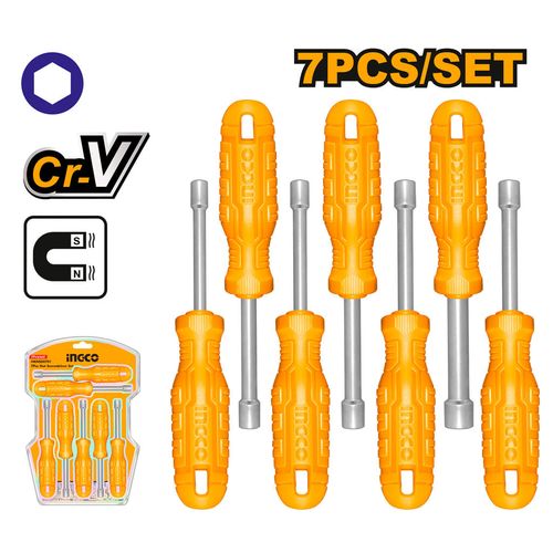 Jogo De Chaves Canhão 6 A 12mm Com 7 Peças INGCO