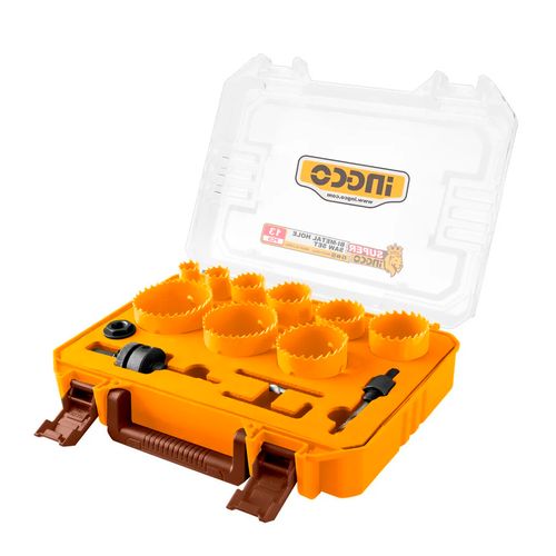 Conjunto de Serra Copo Bimetal e Suporte com 13 Peças INGCO