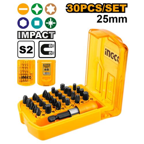 Conjunto de Bits de Impacto com Estojo 30 Peças INGCO