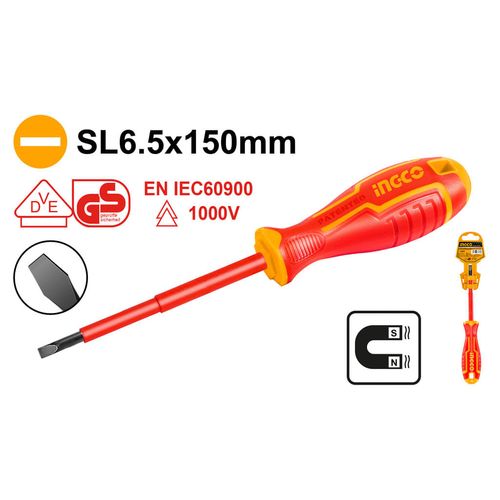 Chave Fenda Isolada VDE 1.000 V 1/4"x6" INGCO