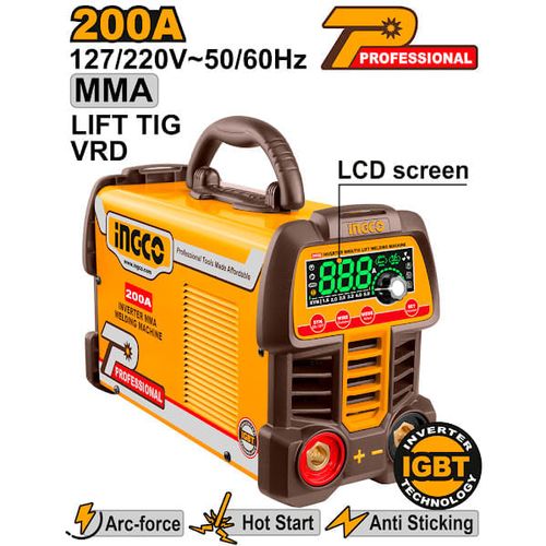 Inversora de Solda MMA/TIG 200A Profissional Bivolt INGCO