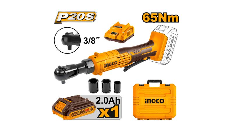 Chave de Catraca INGCO 3/8” 20V P20S
