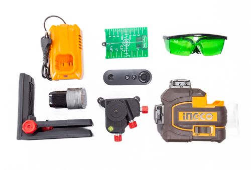 Nível a Laser à Bateria 12 Linhas Verdes Linha M16 INGCO