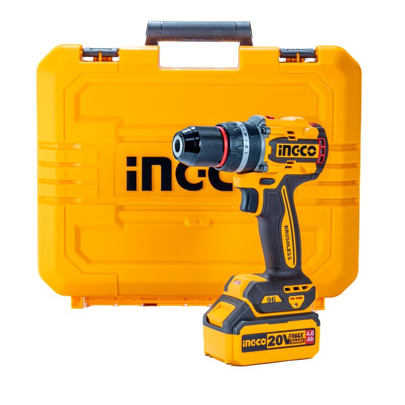 Parafusadeira Furadeira 20V INGCO com Maleta e Bateria – CIDLI209689-1