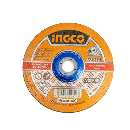 Disco Corte Metal 7"×3.0×22.2 mm INGCO