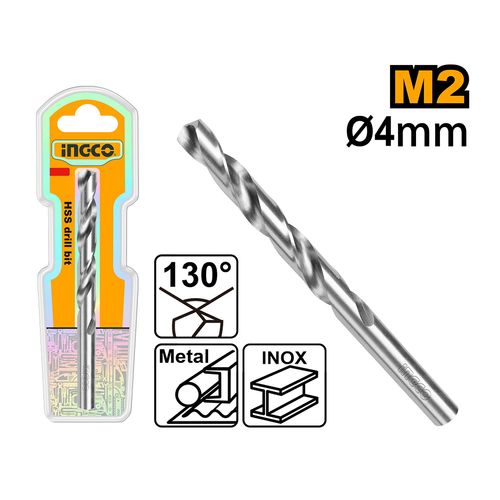Broca Helicoidal HSS M2 4x75mm INGCO