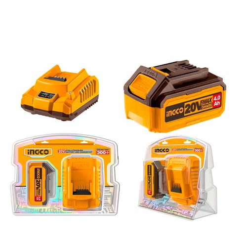 Kit Com 1 Bateria E 1 Carregador Bivolt Linha P20S INGCO