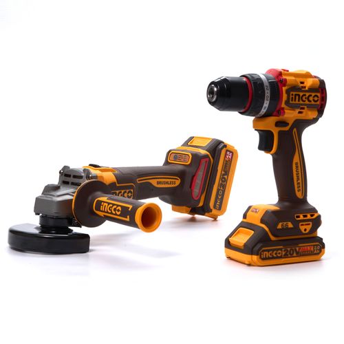 Combo Parafusadeira Impacto 1/2" Brushless 20 V e Esmerilhadeira INGCO