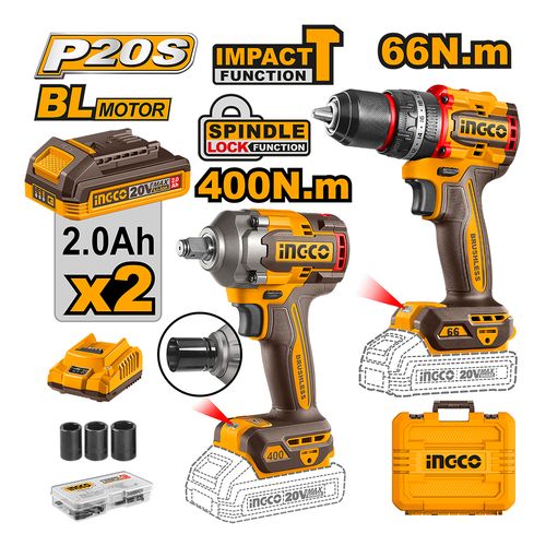 Combo Chave de Impacto + Paraf/Furadeira Linha P20S INGCO