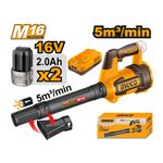 Soprador 5.0m³/min à Bateria 16V M16 INGCO Kit Completo - CABLI1680829-1