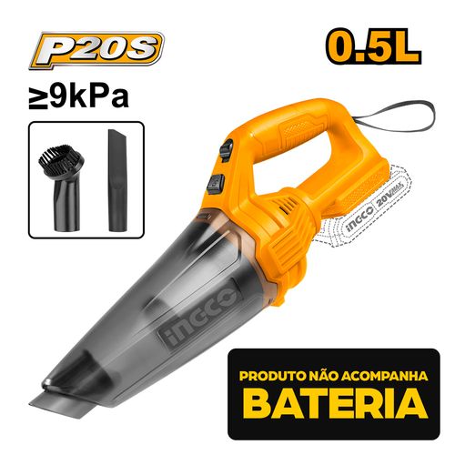 Aspirador de Pó 0,5L à Bateria 20V Linha P20S INGCO