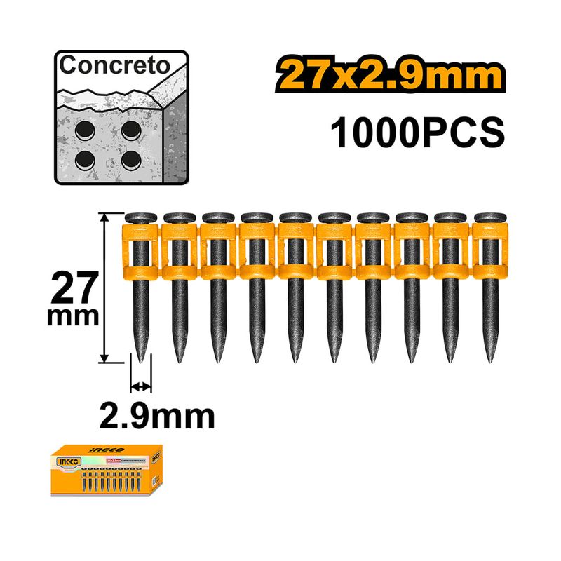 Pinos-para-Concreto-em-Pente-27mm-x-2.9mm-1000-Unidades-INGCO